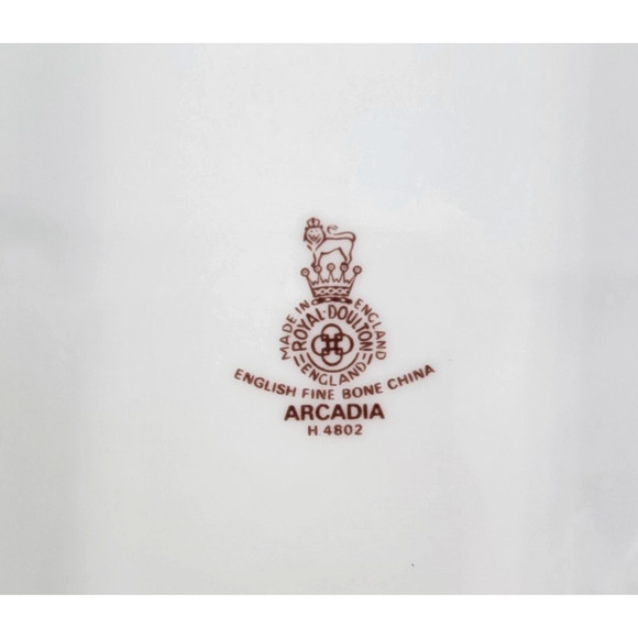 Royal Doulton Arcadia Salad Plates 8” Floral English Fine Bone China Set of 2 - Picture 7 of 7